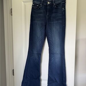 MOTHER Blue Flare Wide Leg Jeans